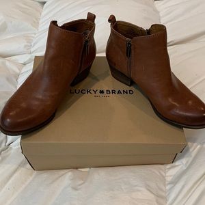 Lucky Brand Toffee Ankle Booties